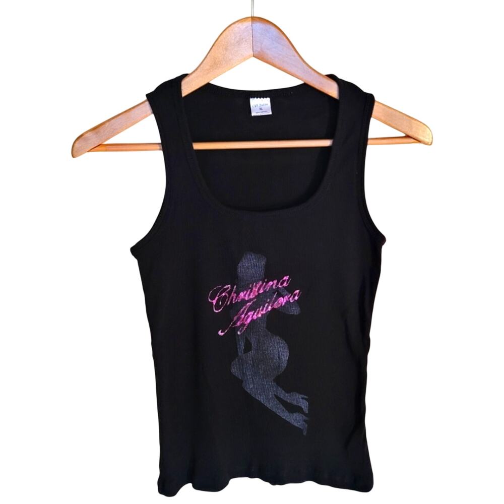 2007 Christina Aguilera Back to Basics Tour Tank, Size XL Womens Top VINTAGE